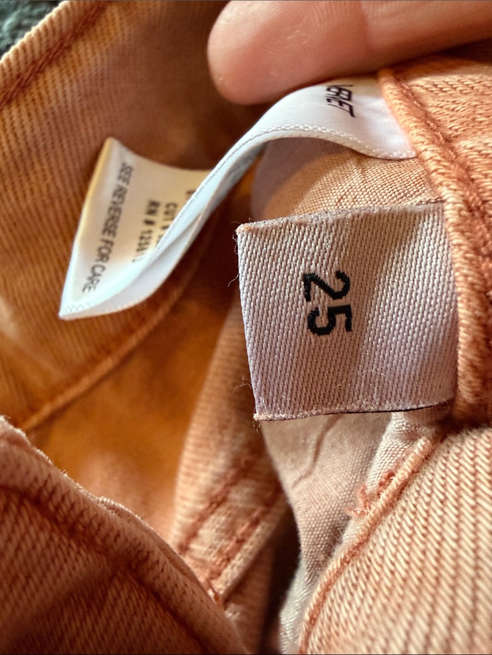 Vervet High-Rise Wide-Leg Distressed Jeans in Muted Terracotta - Picture 3 of 4
